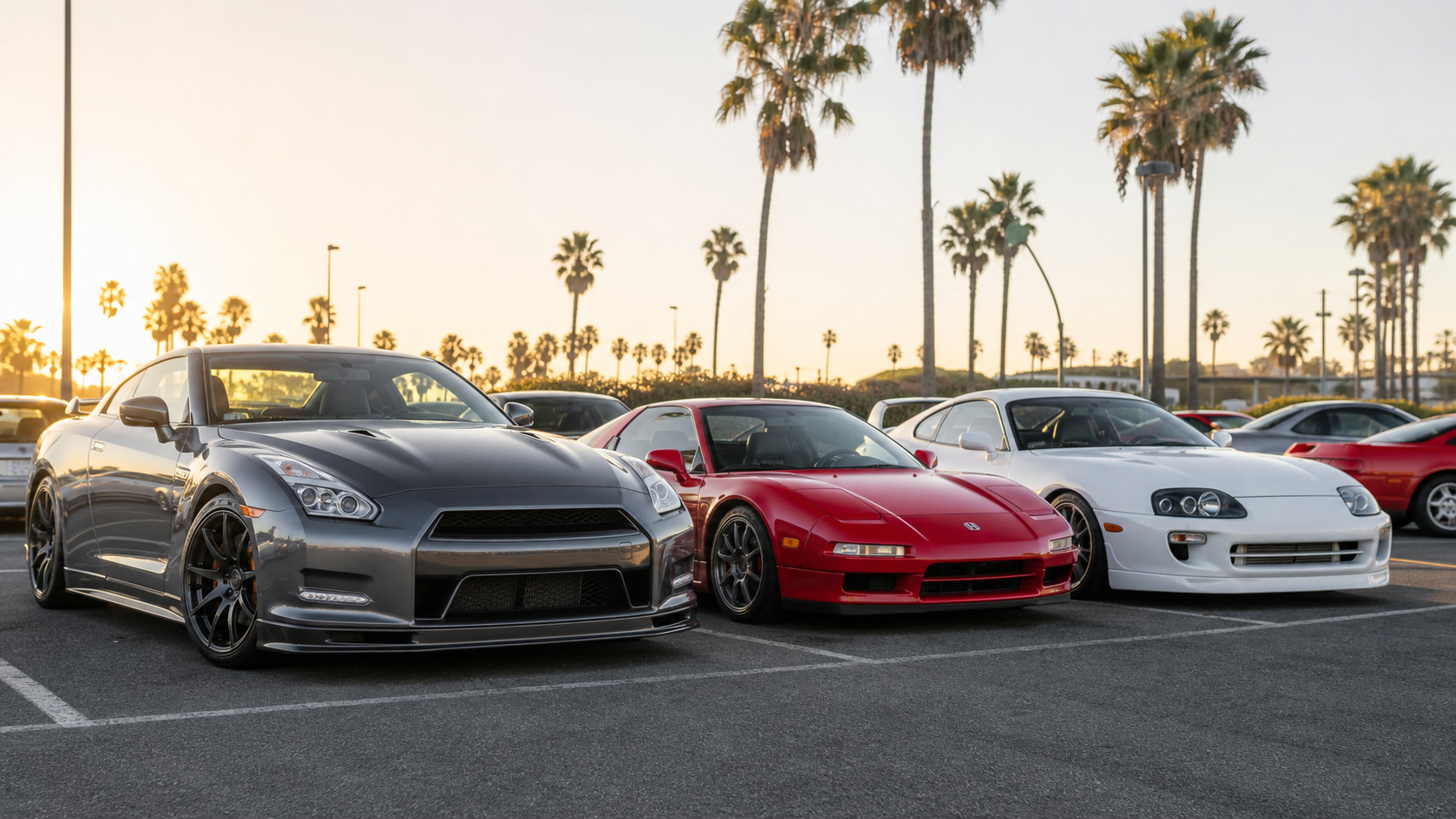 Supercar Sunday: Nissan GTR, NSX & Supra at Pierce College Lot 7